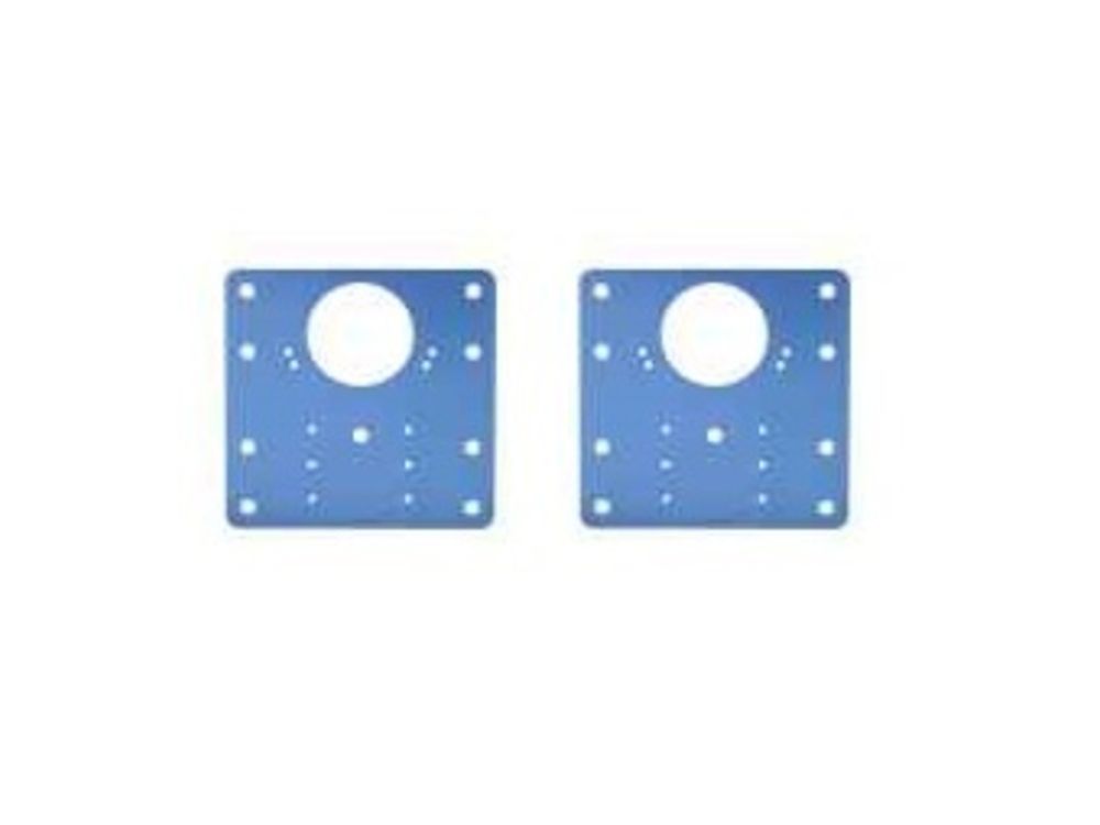 2 Herstelplaten, Rvs, Vr Potscharnier Diam 35 mm