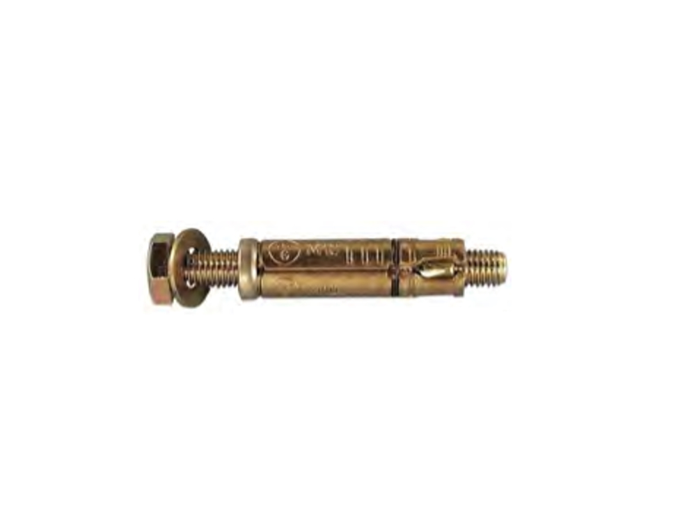 2 Keilbouten met Tapbout M6x75mm