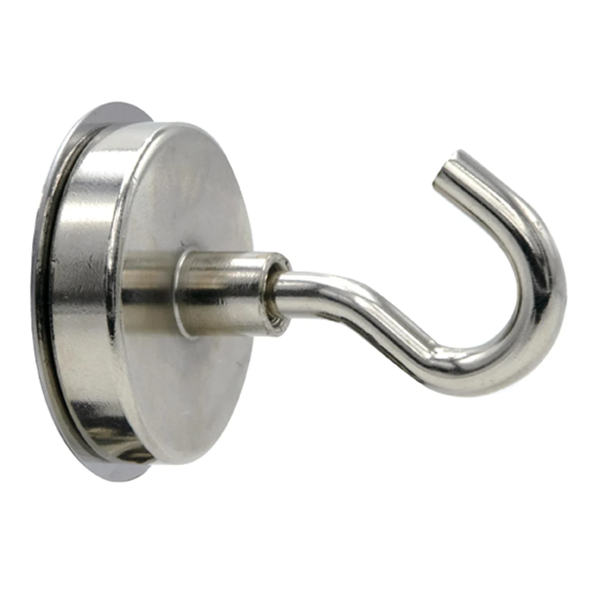 2 Neodymium Magneethaken Zilverkl.+plaat