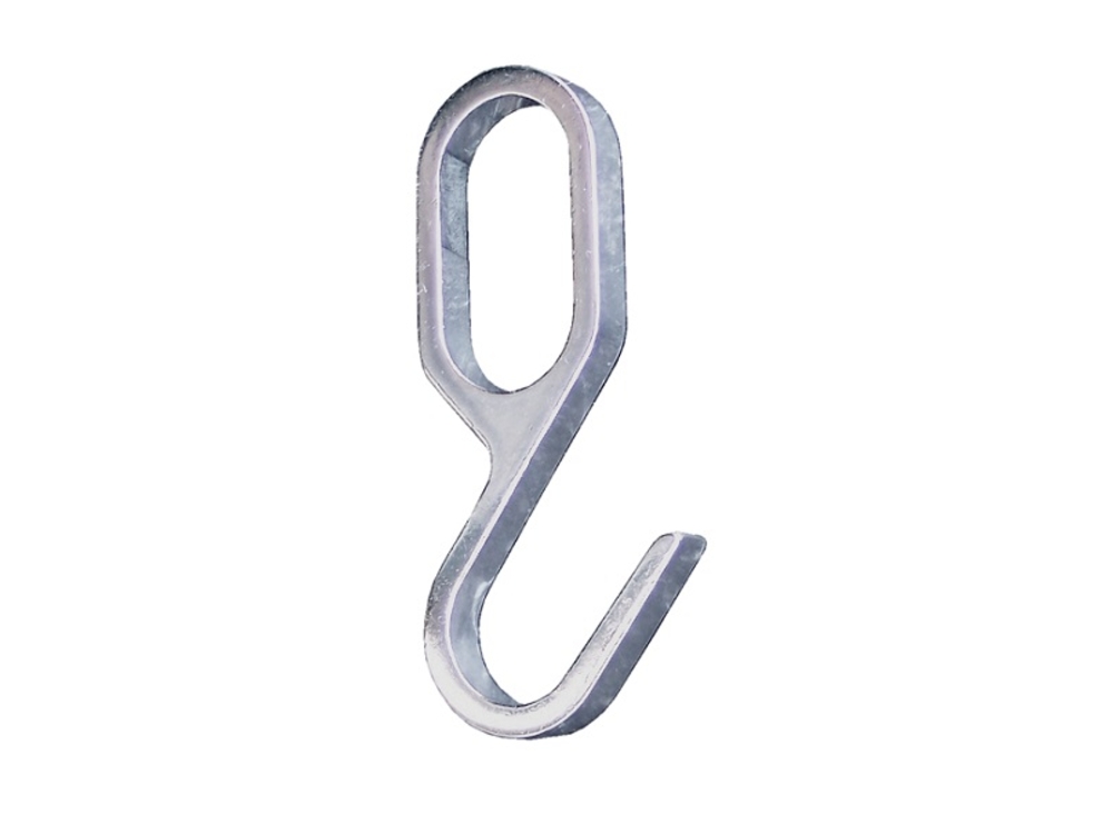 2 Ovale Kleerkasthaken,verchr. 30 X 15 mm