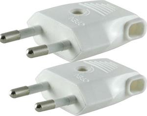 2 X Plug 2.5a White Lateral Input