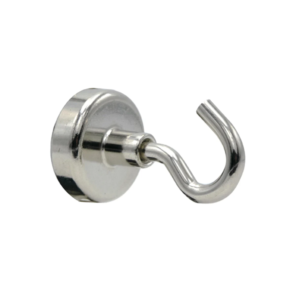 4 Neodymium Magneethaken Zilverkleurig