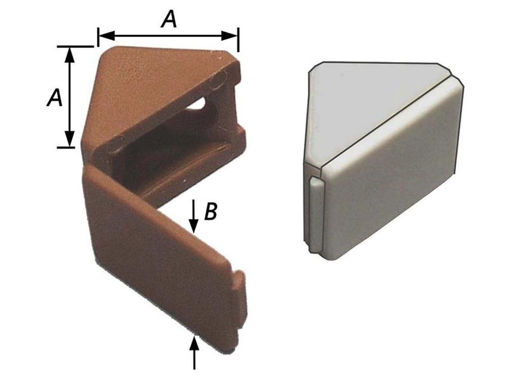 4 Plankdrager-Verbinders, Pvc Bruin/brun