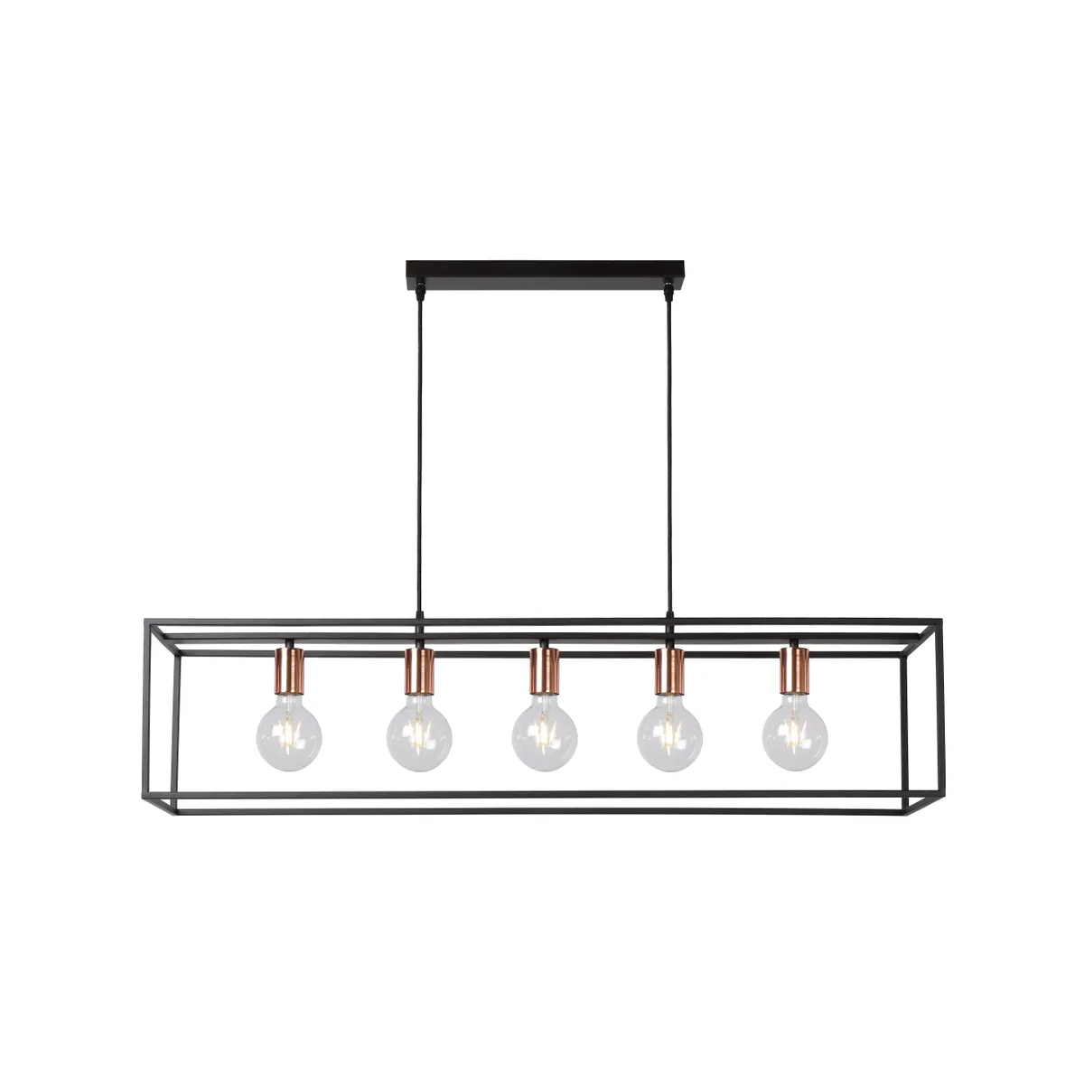 Suspension Lucide Arthur Noir 5xe27 5w