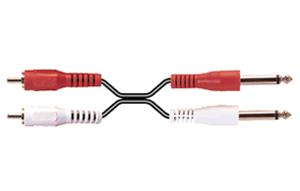 Audio Cbl 2x Rca Pl-2x 6,3 mm Mono Pl M/m 1,5 m