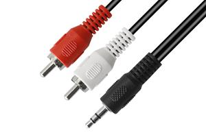 Audio Cbl 3,5 mm St.pl-2xrca Pl M/m 1,5 m