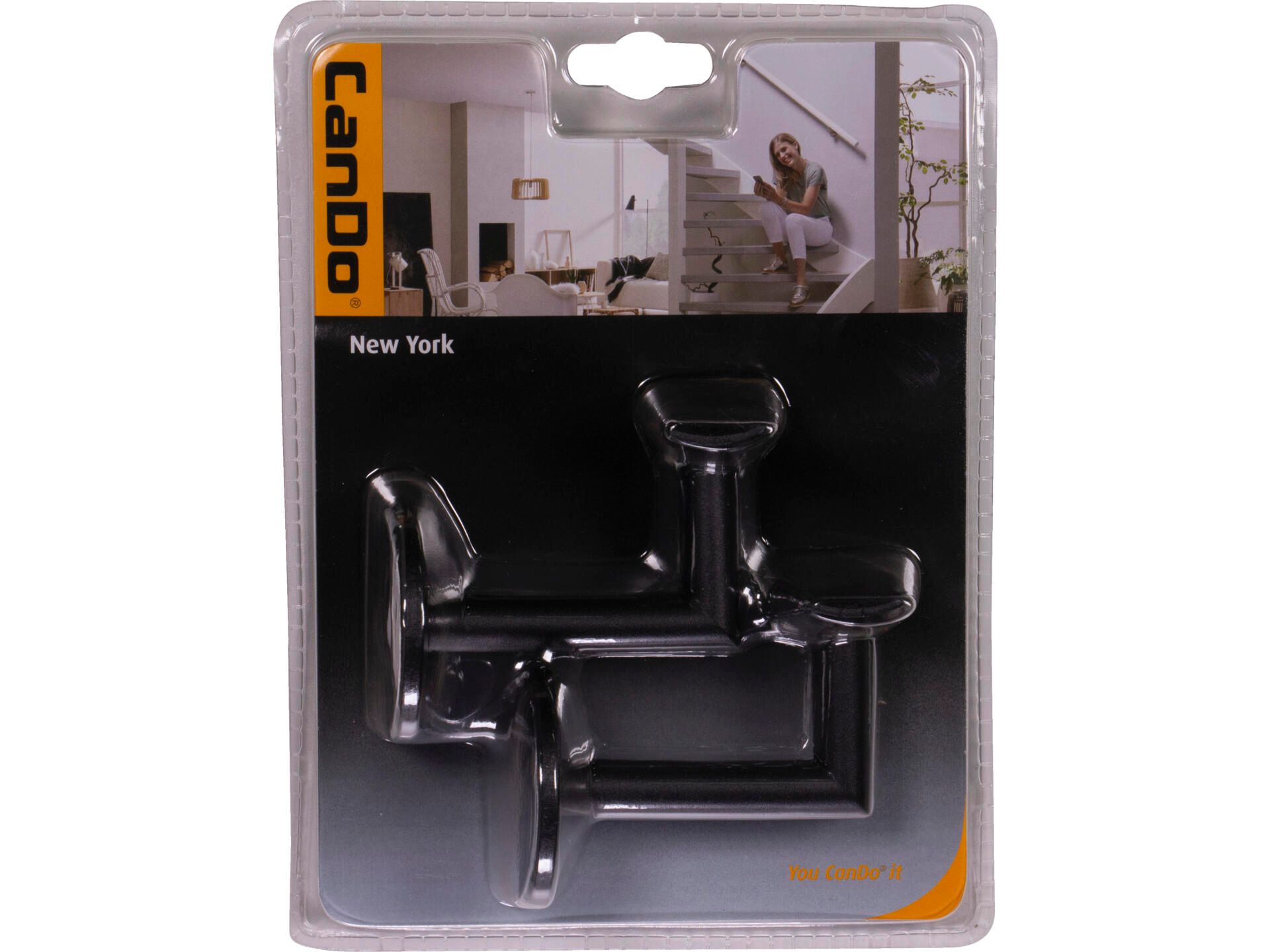 Cando Trapl. Houder New York Mat Zwart 2st