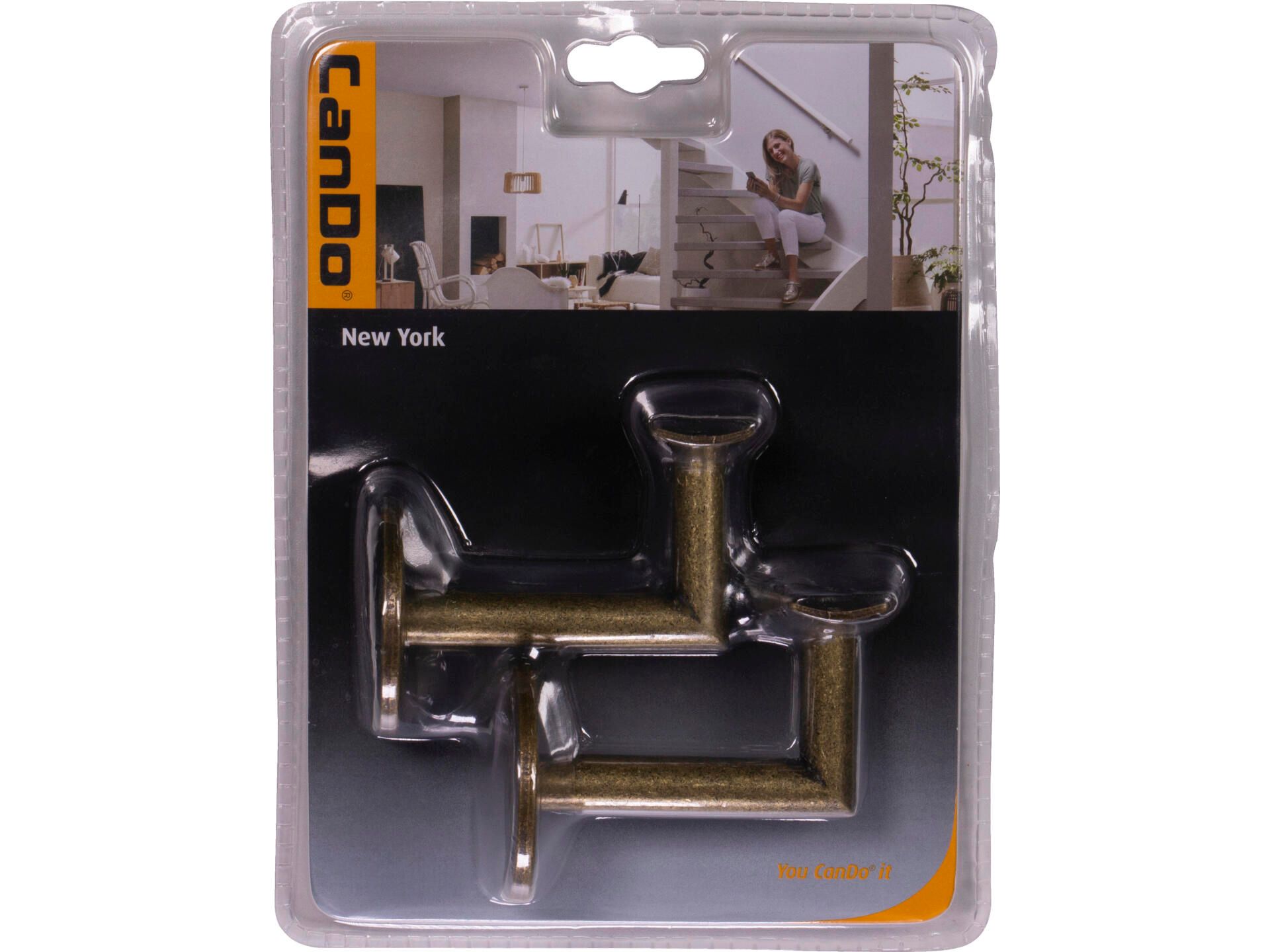 Cando Trapl. Houder New York Oud Brons 2st
