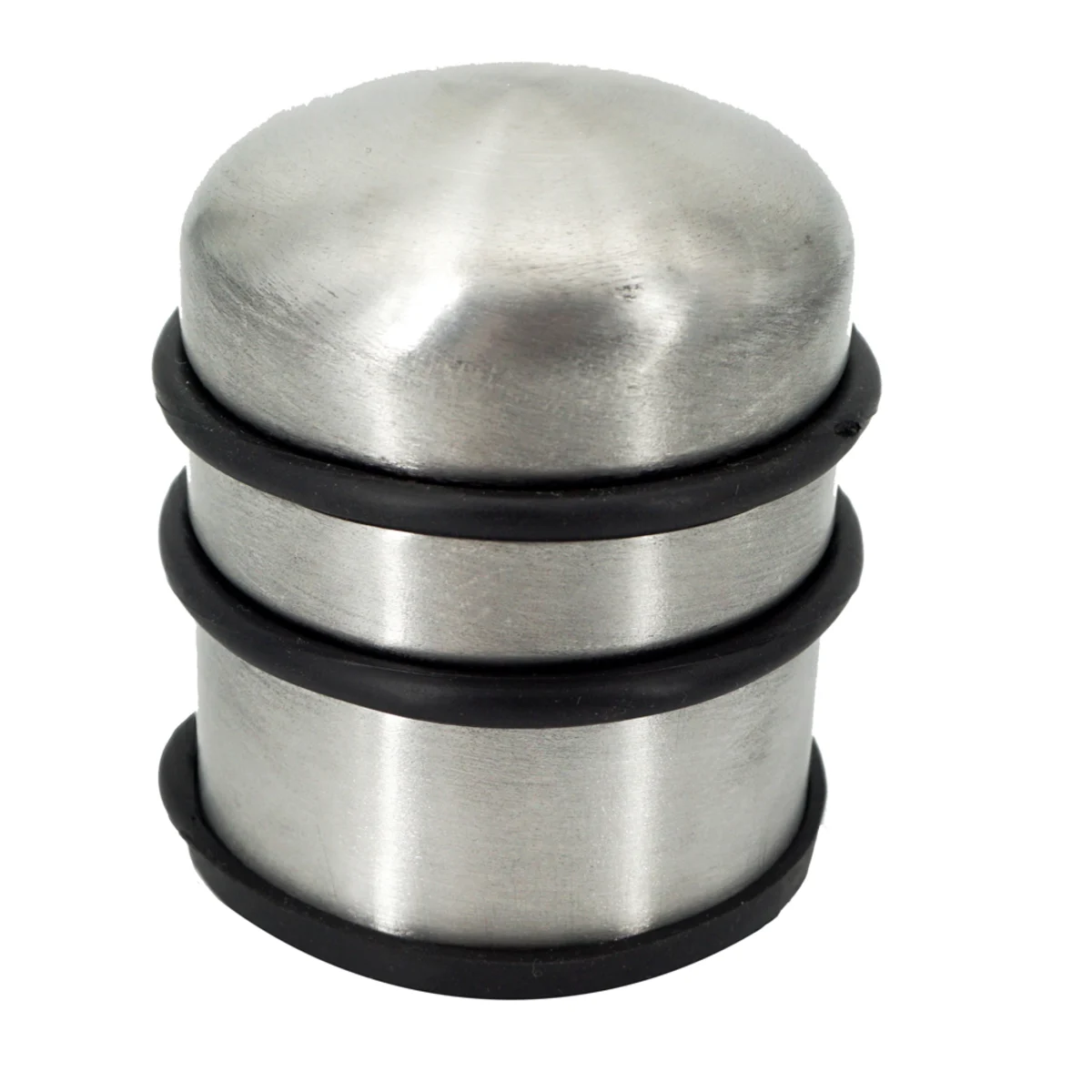 Deurstop,cilindr., Vloer, Rvs 72 X 82 mm