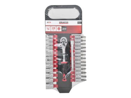 Dopsleutelset 1/4" - 28 St.
