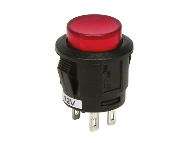 Drukschakelaar 12v 20a Rood