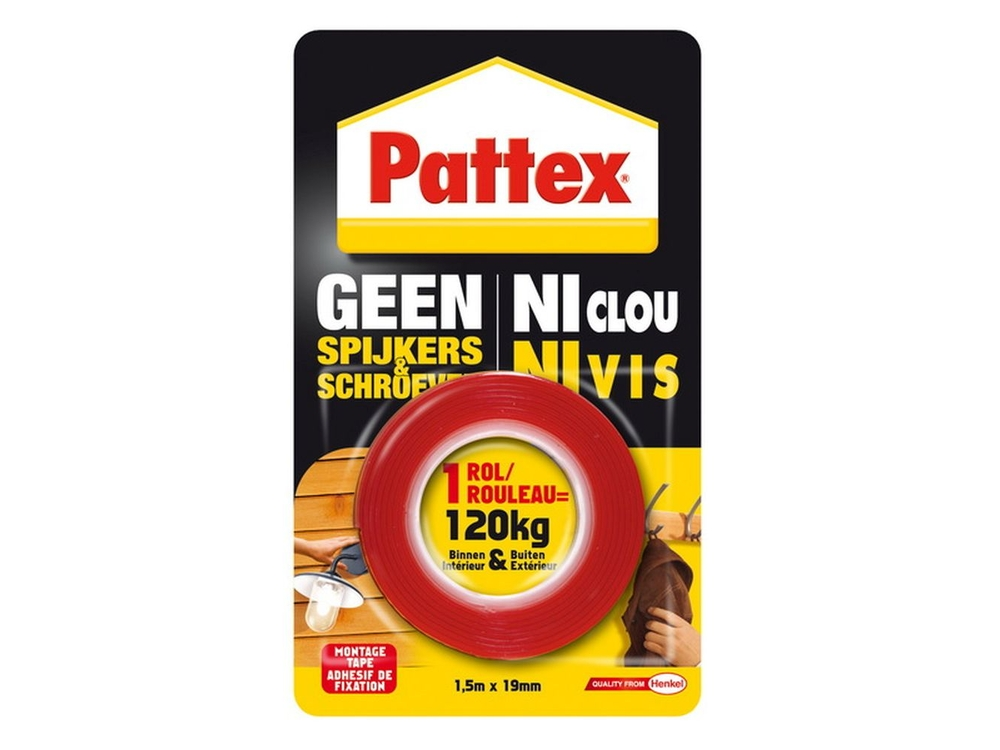 Dubbelzijdig Tape Rood 120 kg