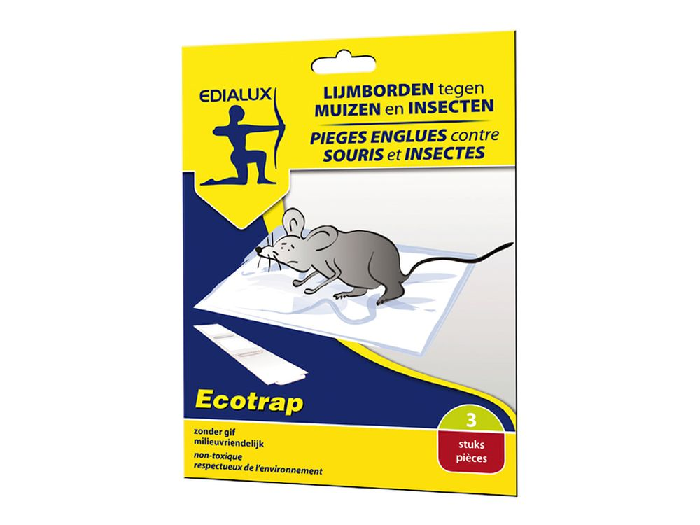 Edialux Lijmborden Tegen Ongedierte 3 Stuks