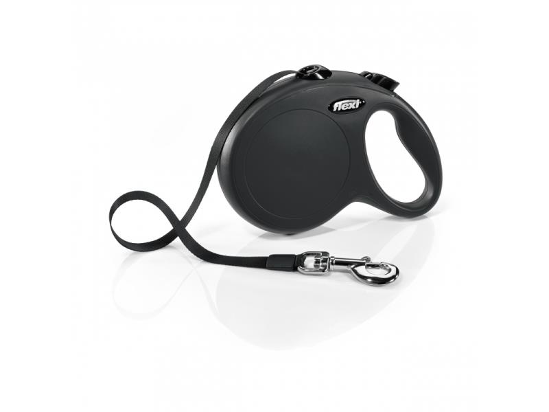 Flexi New Classic Zwart l (Riem 5 m)