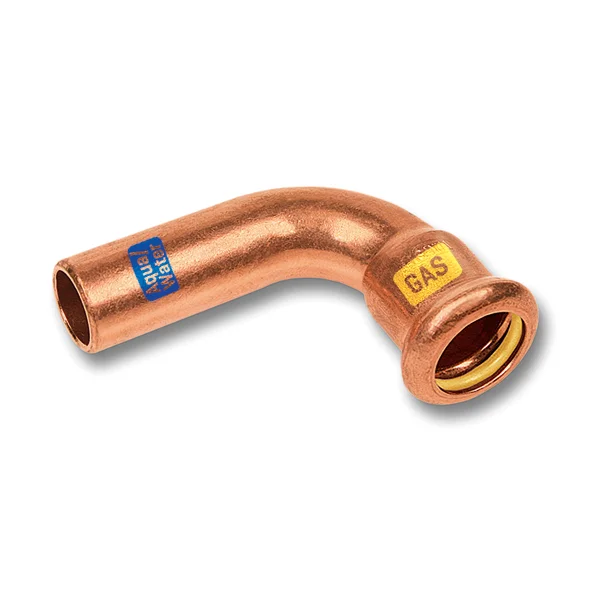 Persinsteekbocht Koper 28 mm Mf 90° Gas / (Drink)water Sanha Hydrogas