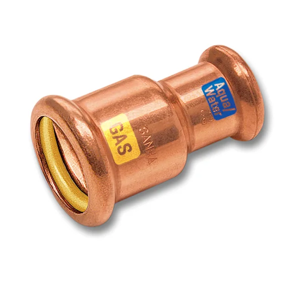 Persverloopmof Koper 22x15mm Ff Gas / (Drink)water Sanha Hydrogas
