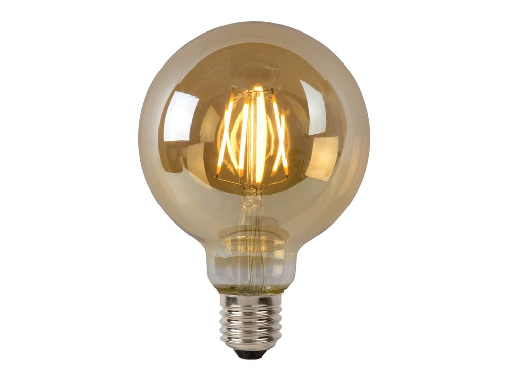 Lucide G95 - Ampoule Filament - Ø 9,5 cm - Led Dim. - E27 - 1x5w 2700k - Ambre