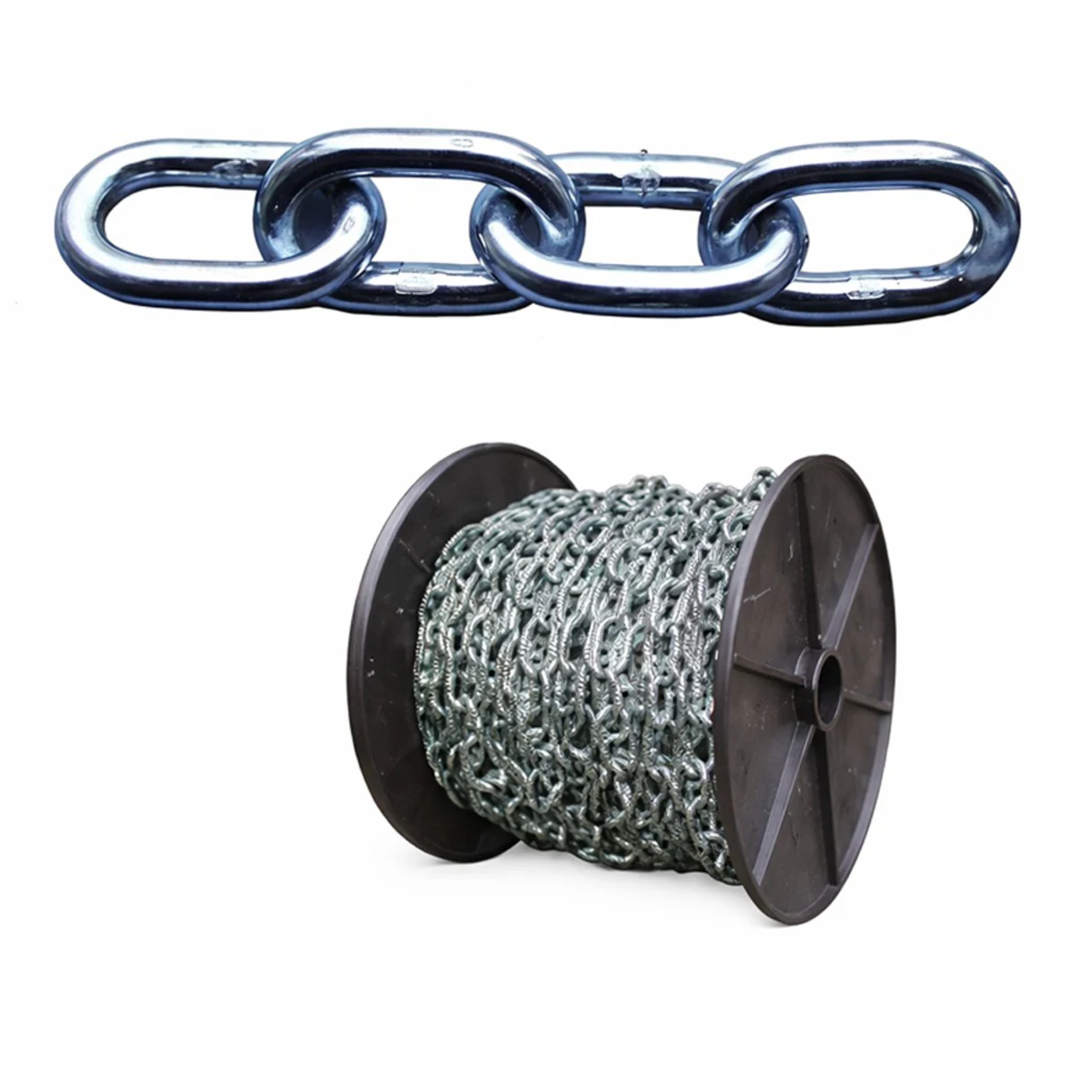 Gelaste Ketting op Kunstst.rol 3 mm Haspel 75 m