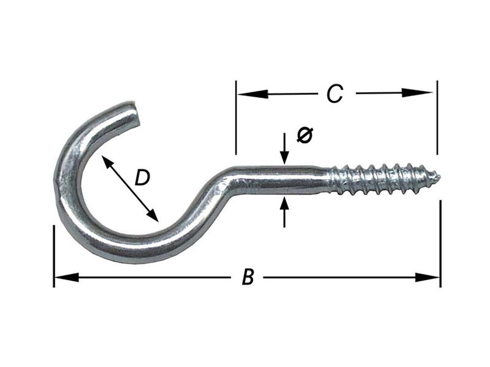 Haakschroeven 4,4 X 80 mm
