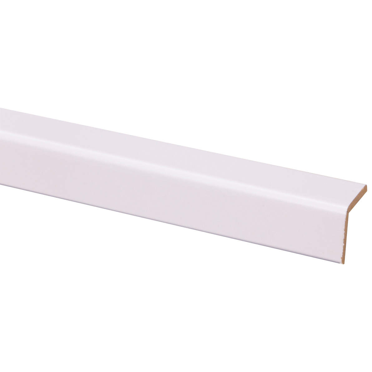 Baguette D’angle Autocollante Mdf Film Blanc 28×28 mm 260 cm