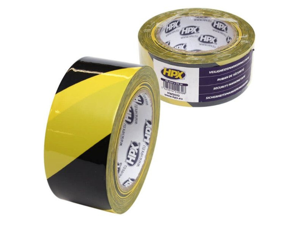 Hpx Tape Zwart/geel 50 mm X 30 m