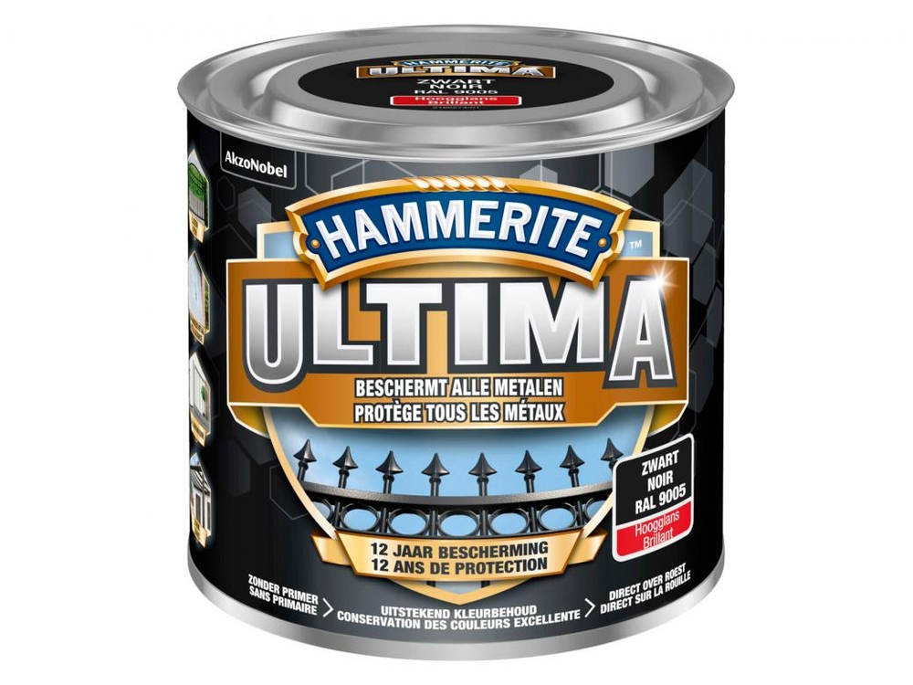 Ht Ultima Zwart Ral 9005 Hoogglans 250 ml