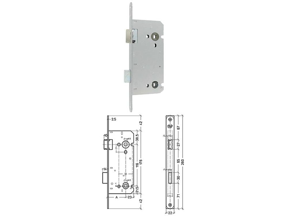 Insteek Wc-Slot, Omlegbaar 116x55