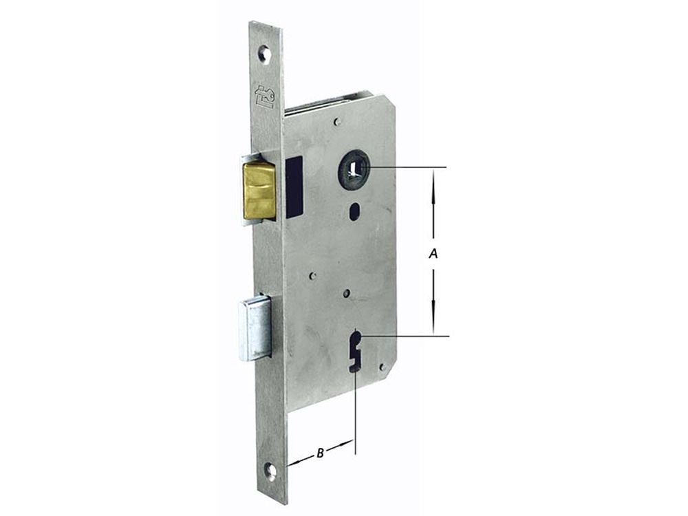 Insteekslot, 1 Sleutel, Links 85x55mm