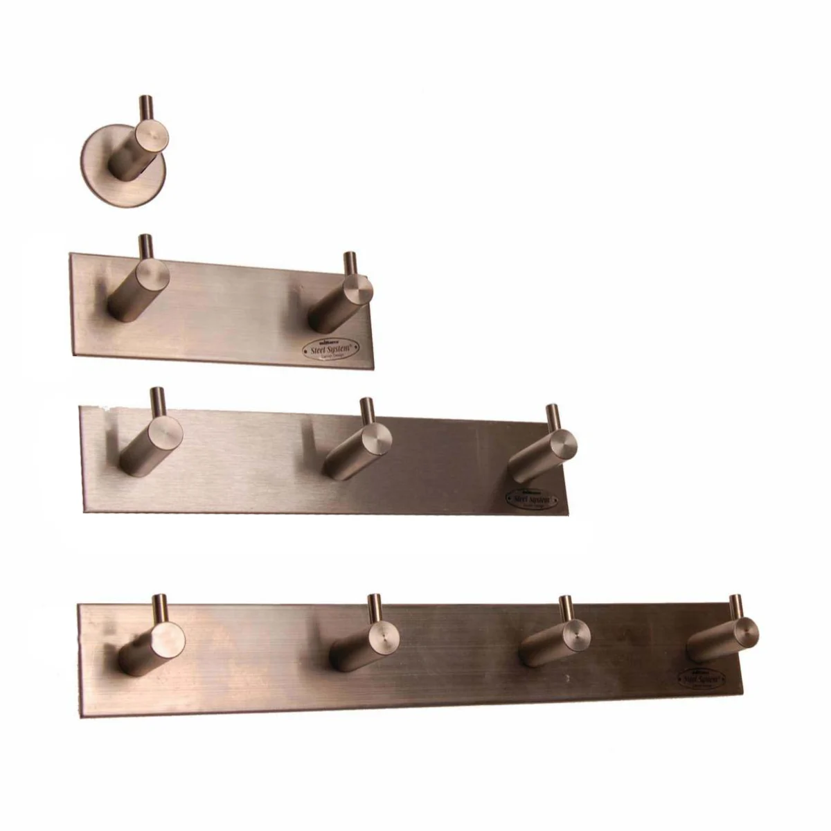 Kapstokgarn., 3 Haken, Wit 12 / 200x40 mm