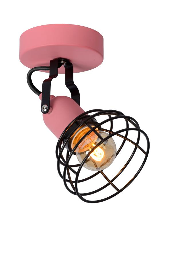 Lucide Pola - Spot Plafond Chambres D'enfant - Ø 10,5 cm - 1xe27 - Rose