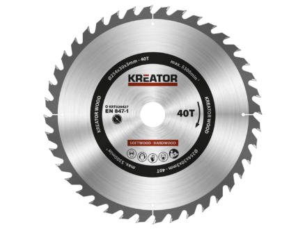 Kreator Cirkelzaagblad 254 mm 40t Hout