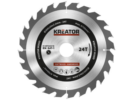 Kreator Zaagblad 200 mm 30 mm 24 Tand