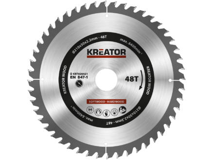 Kreator Zaagblad 210 mm 30 mm 48 Tand