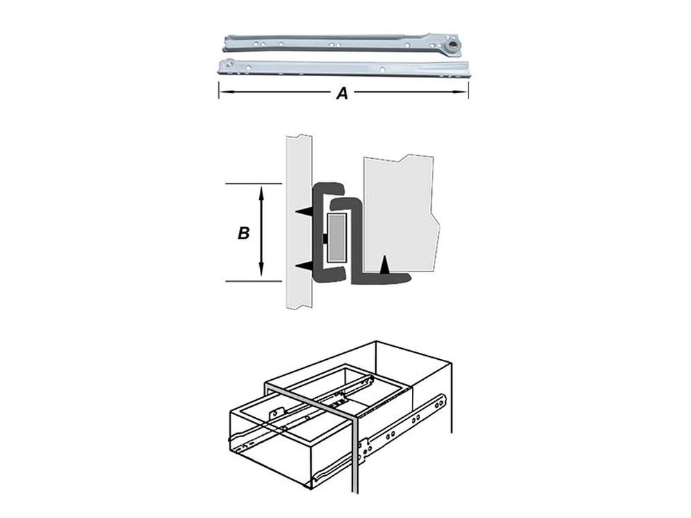 Ladegeleidersets Epoxy Wit 400 mm