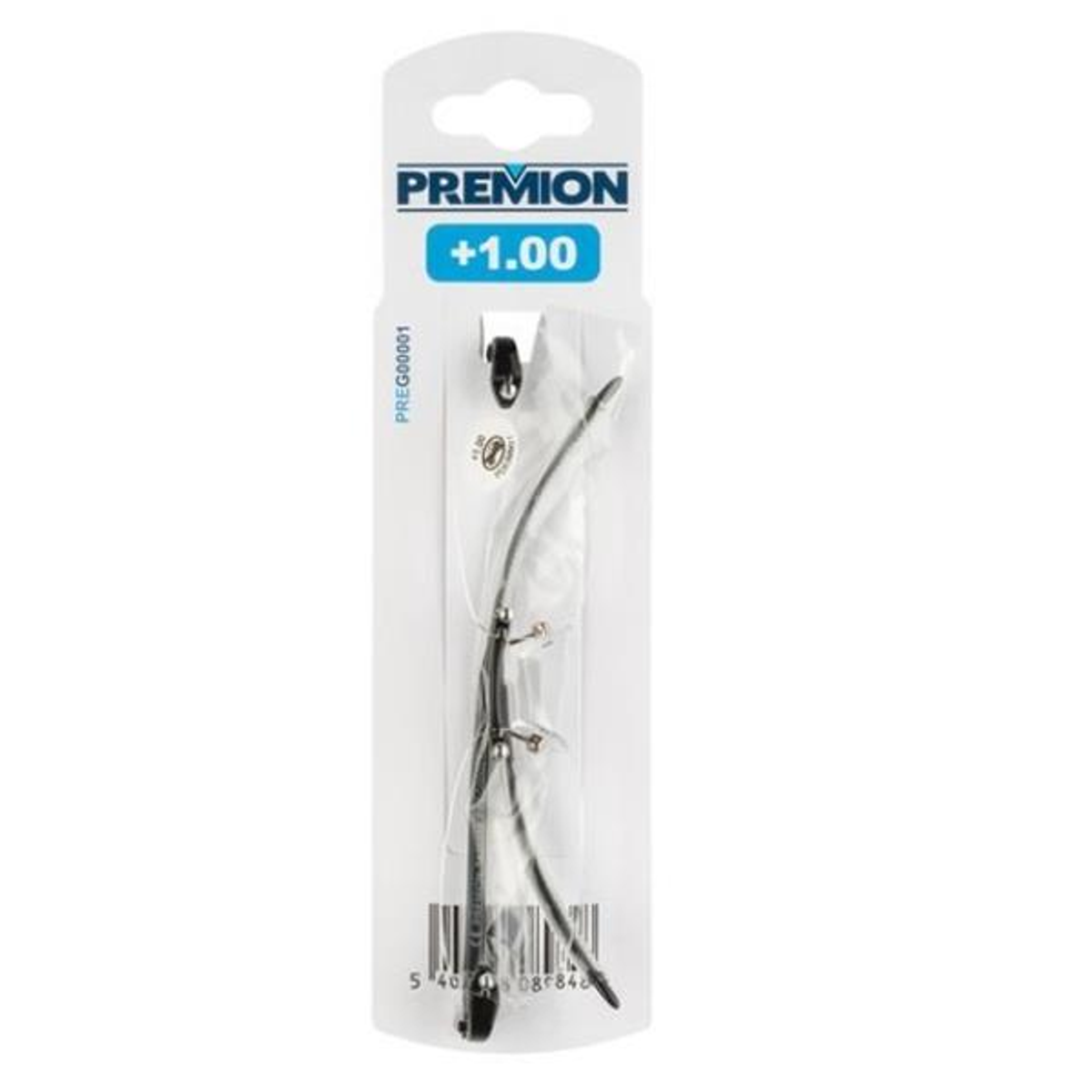 Premion Reading Glasses Model 1 Black +1.00