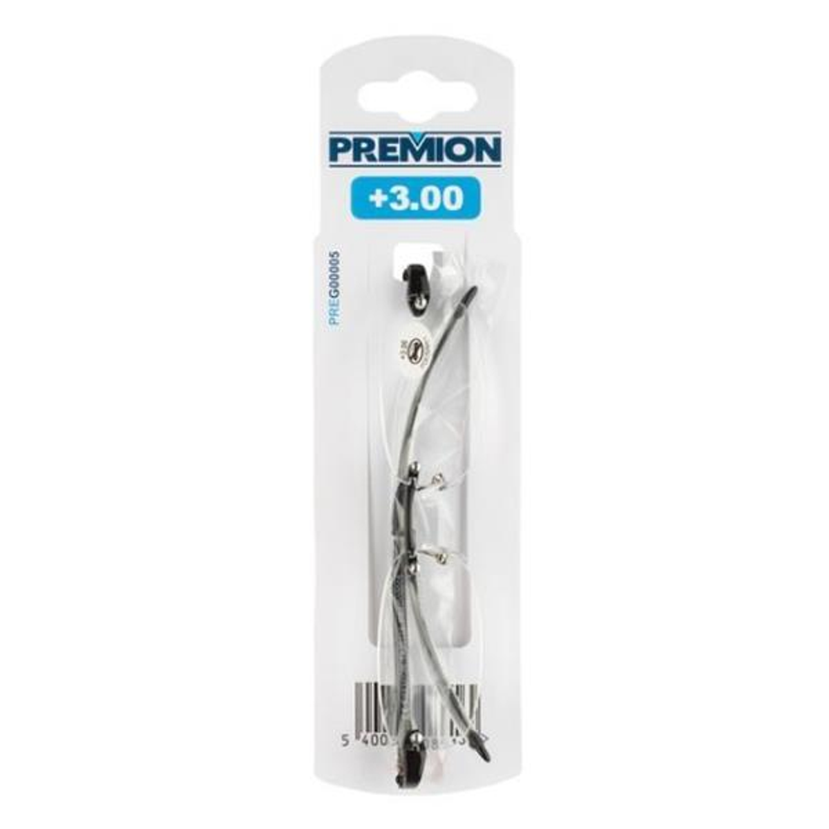 Premion Reading Glasses Model 1 Black +3.00