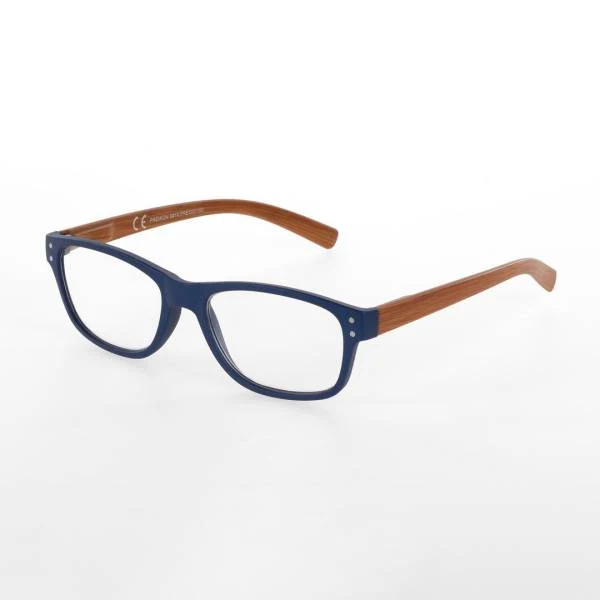 Varo Reading Glasses Wood-Look Blue +3.00