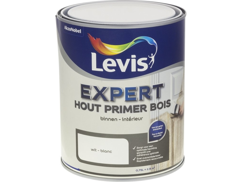 Levis Expert Lak Primer 3/4l Wit