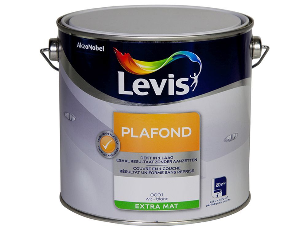 Levis Plafond Extr Mat Wit 0001 2.5 l