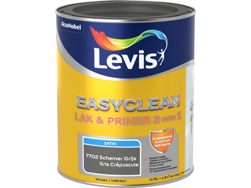 Lv Easyclean Lak Sat Sch Grijs 0.75 l