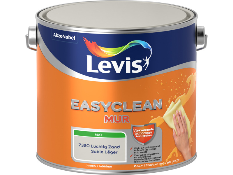 Lv Easyclean Muur Mat Luchtzand 2.5 l