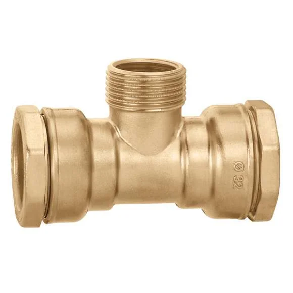 Knelovergangs-T-Stuk Messing 25 X 3/4" X 25 m (Drink)water Caleffi Deca 865