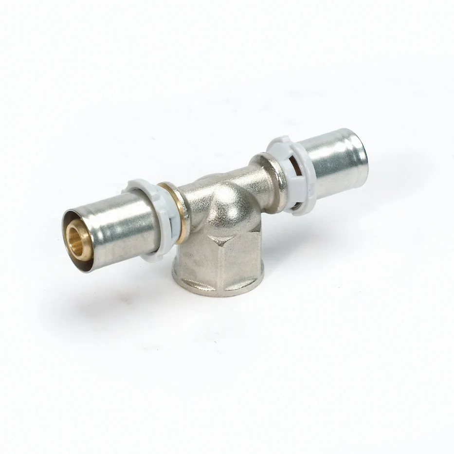 Persovergangs-T-Stuk Messing 26/3 X 1/2" X 26/3 F (Drink)water Begetube Alpex