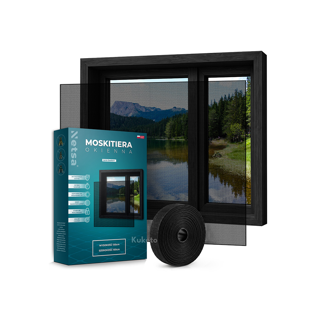 Window Mosquito Net 130 X 150 cm Black