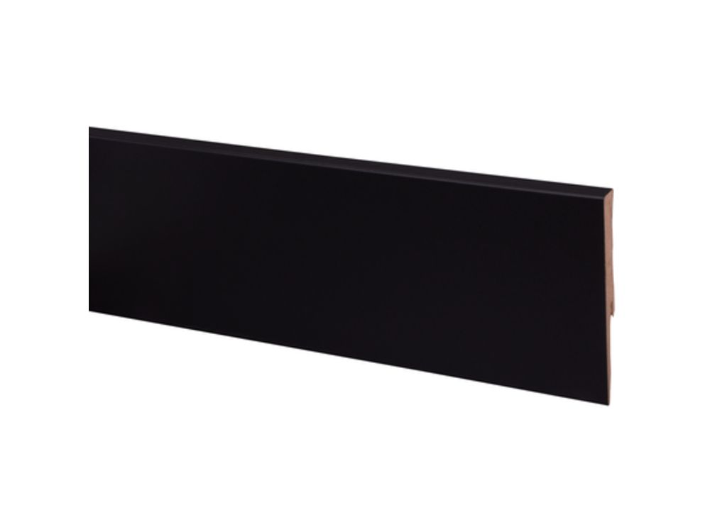 Muurplint 120x12mm Blok Zwart 240 cm 660