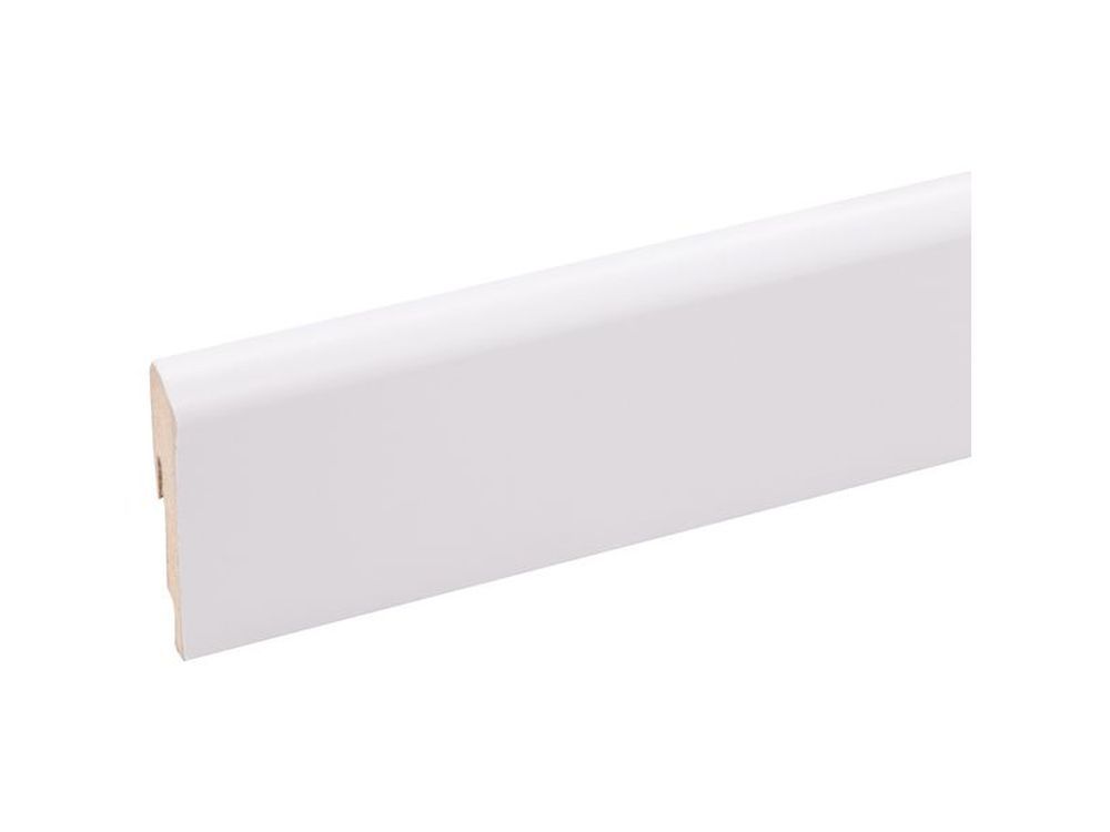 Muurplint 56x10mm Wit 240 cm