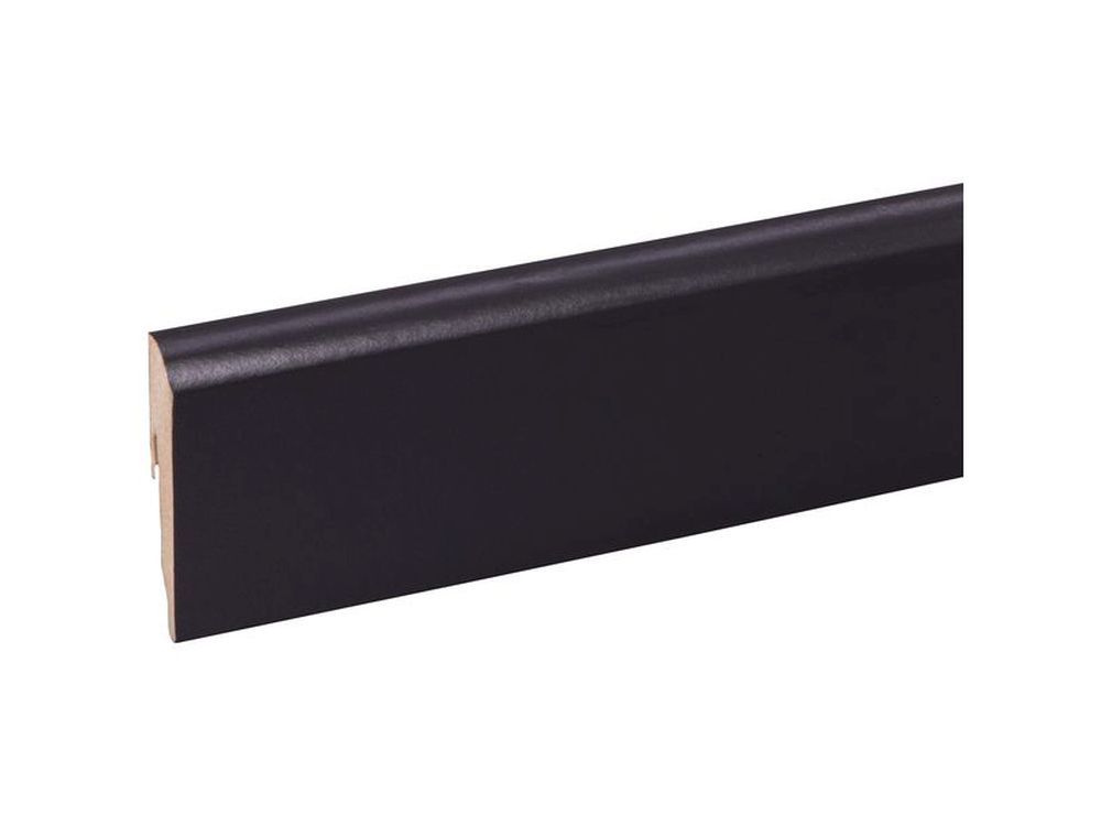 Muurplint 56x10mm Zwart 240 cm 378
