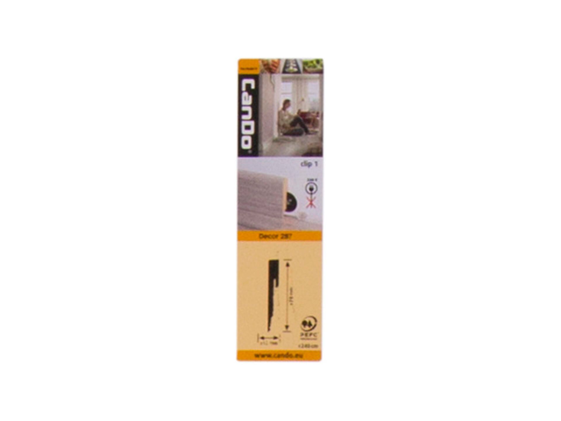 Muurplint 80x12mm Blok Wit 240 cm 287 4