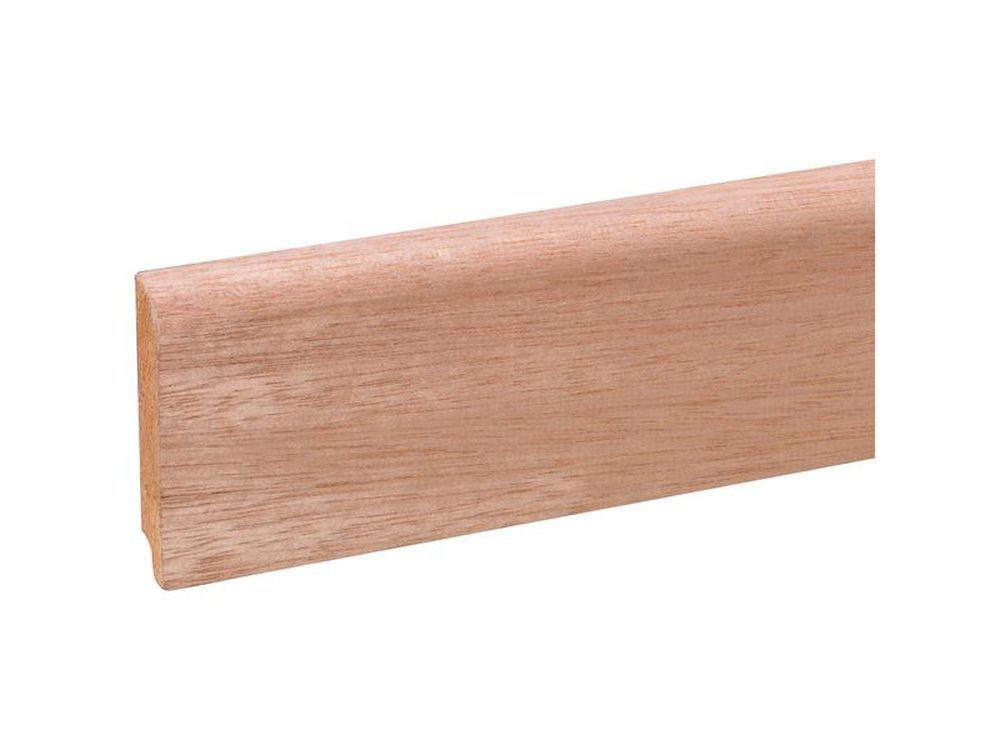 Muurplint Massief Hardhout 12x68mm 240 cm