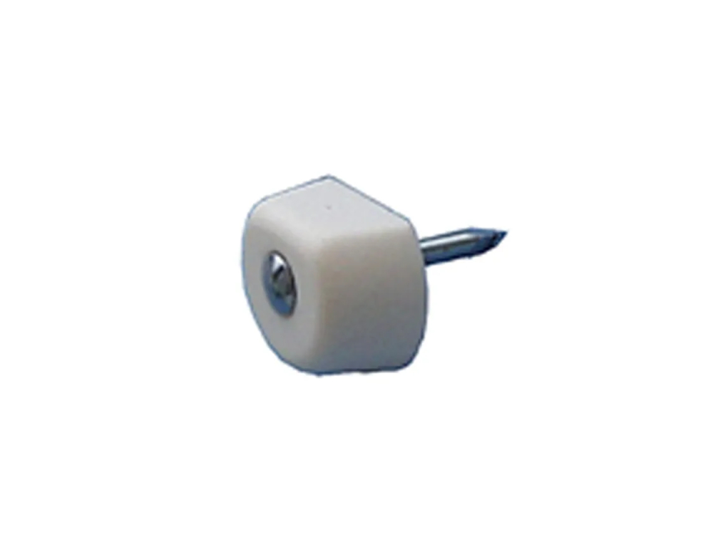 Nagelschapdragers, Plat, Wit 16 mm
